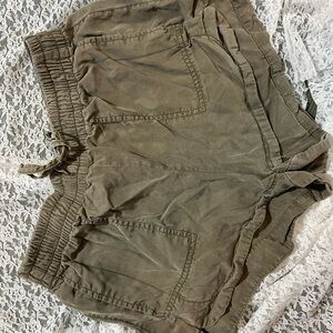 Casual Olive Green Cargo Shorts for Women